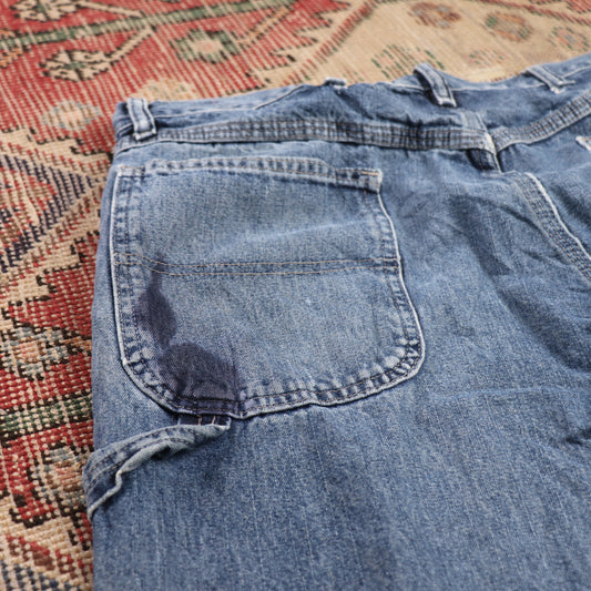 Wrangler W36 L31 Carpenter Classic Ripped Style Blue Denim Jeans