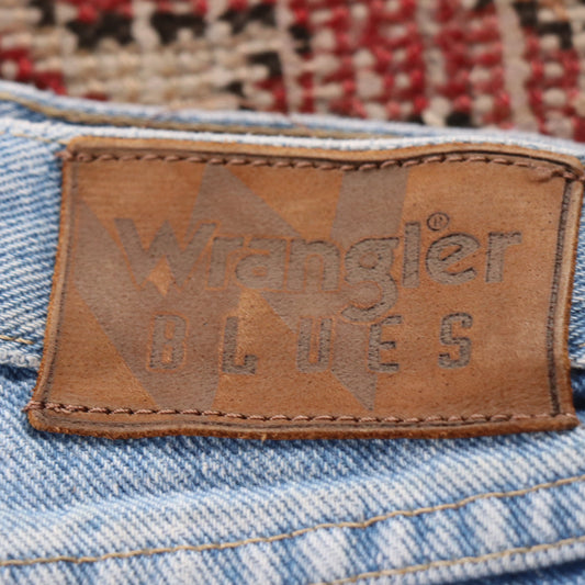 Wrangler W36 L30 Straight Leg Relaxed Fit Blue Denim Jeans
