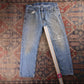 Levi's 505 Red Tab W36 L28 Straight Leg Regular Fit Classic Ripped Style Blue De
