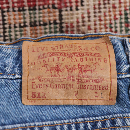 Levi's 512 W30 L32 Tapered Leg Blue Denim Jeans