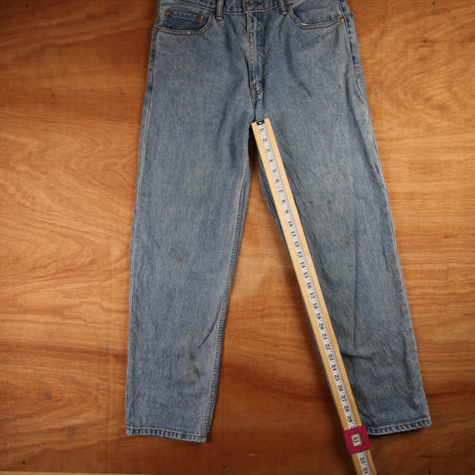 Levi's 550 Red Tab W36 L31 Tapered Leg Relaxed Fit Blue Denim Jeans