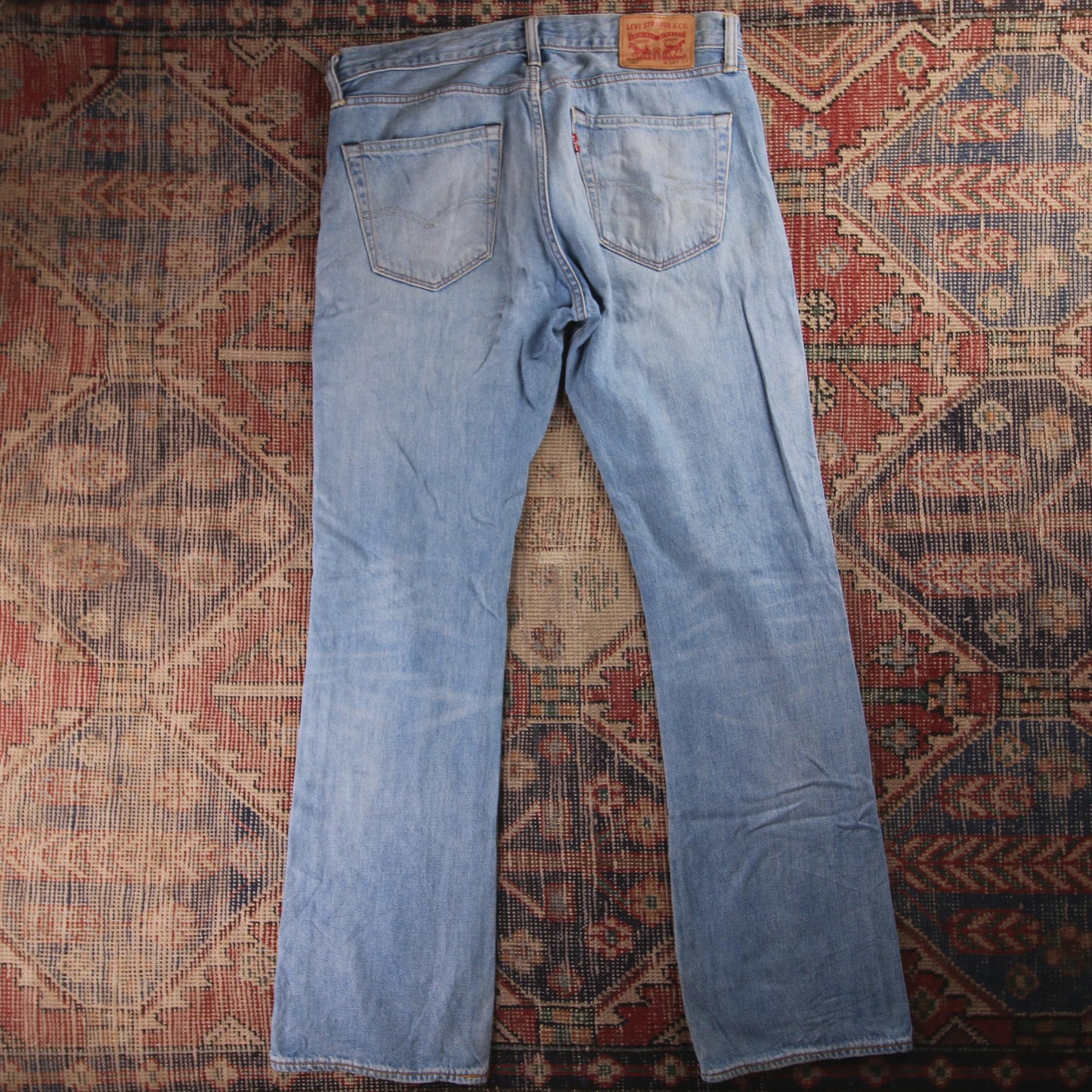 Levi's 527 Red Tab W34 L34 Bootcut Blue Denim Jeans