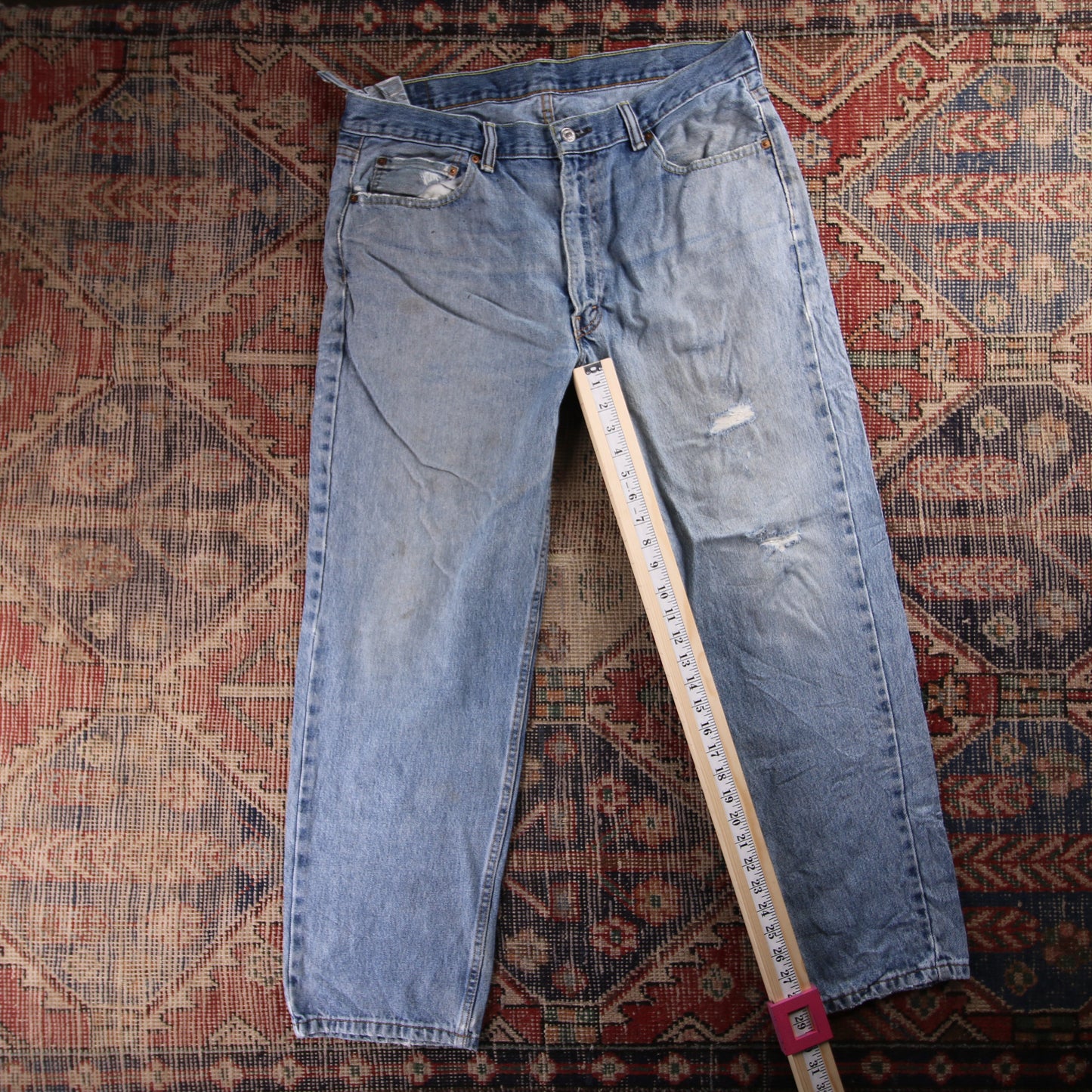 Levi's 550 Red Tab W36 L29 Tapered Leg Relaxed Fit Blue Denim Jeans