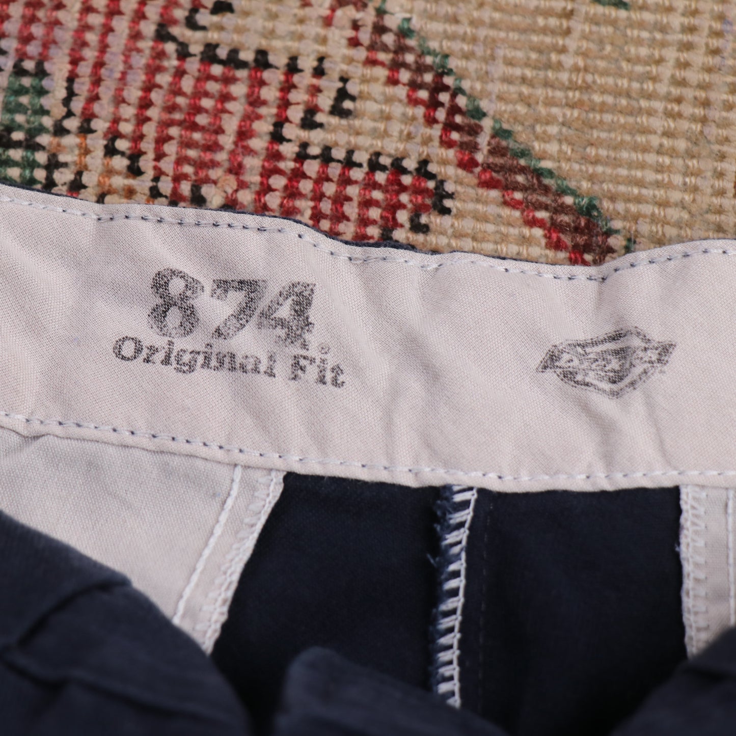 Dickies W30 L29 Straight Leg Blue Cotton Blend Trousers