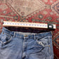 Wrangler W36 L28 Straight Leg Classic Ripped Style Blue Denim Jeans