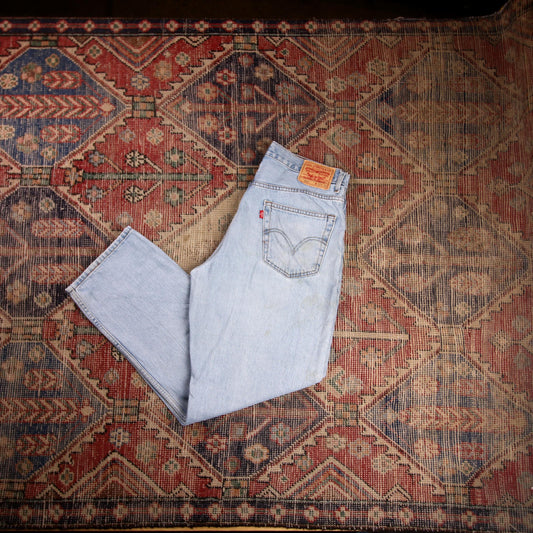 Levi's 550 W34 L30 Tapered Leg Relaxed Fit Blue Denim Jeans