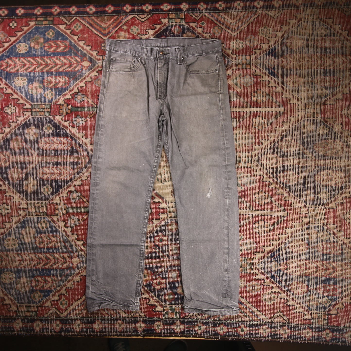 Levi's 508 W34 L26 Tapered Leg Regular Fit Grey Denim Jeans