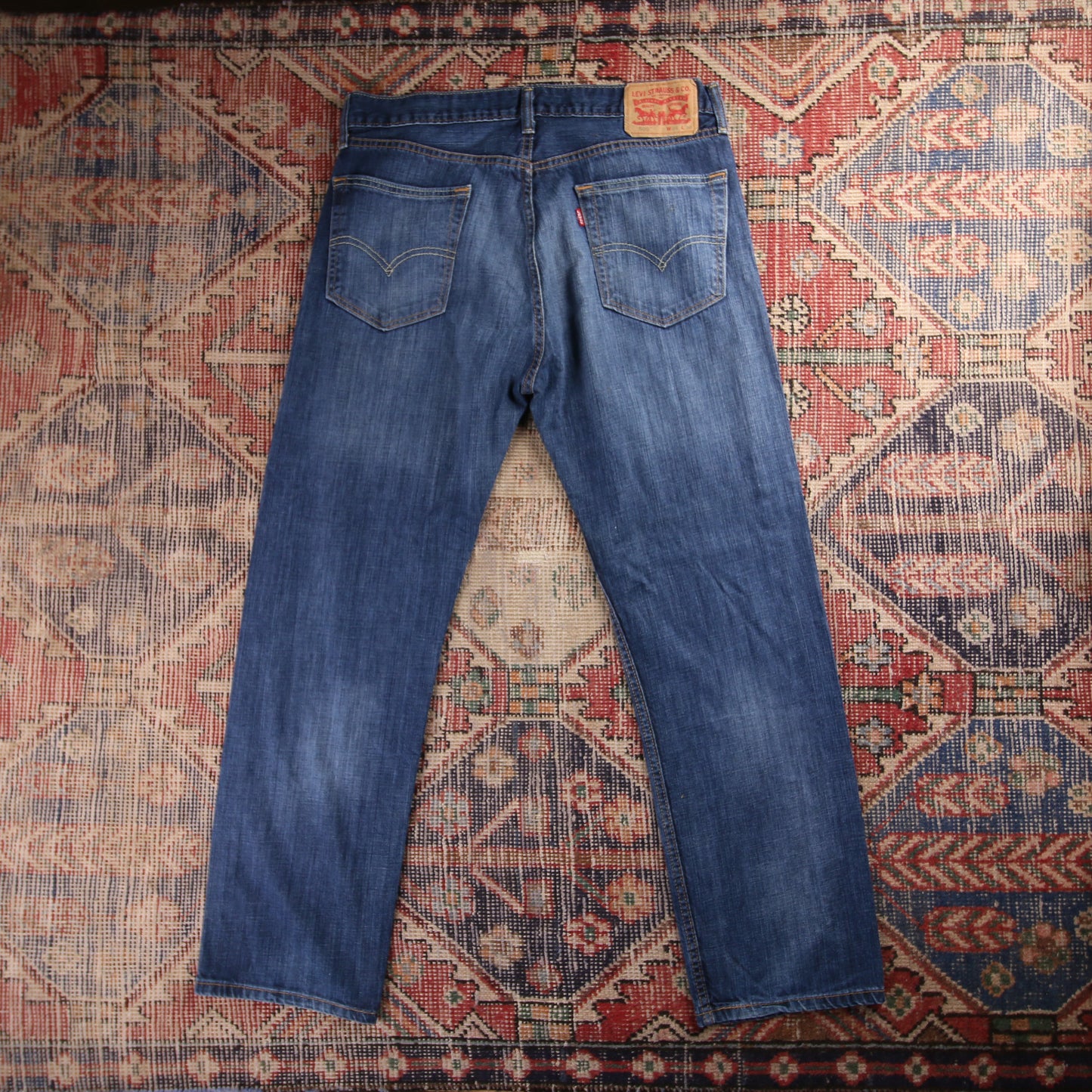 Levi's 505 Red Tab W32 L29 Straight Leg Regular Fit Blue Denim Jeans