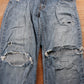 Levi's 514 Red Tab W36 L25 Straight Leg Classic Ripped Style Blue Denim Jeans
