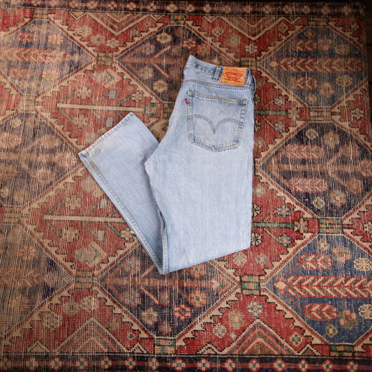 Levi's 505 W36 L32 Straight Leg Regular Fit Blue Denim Jeans