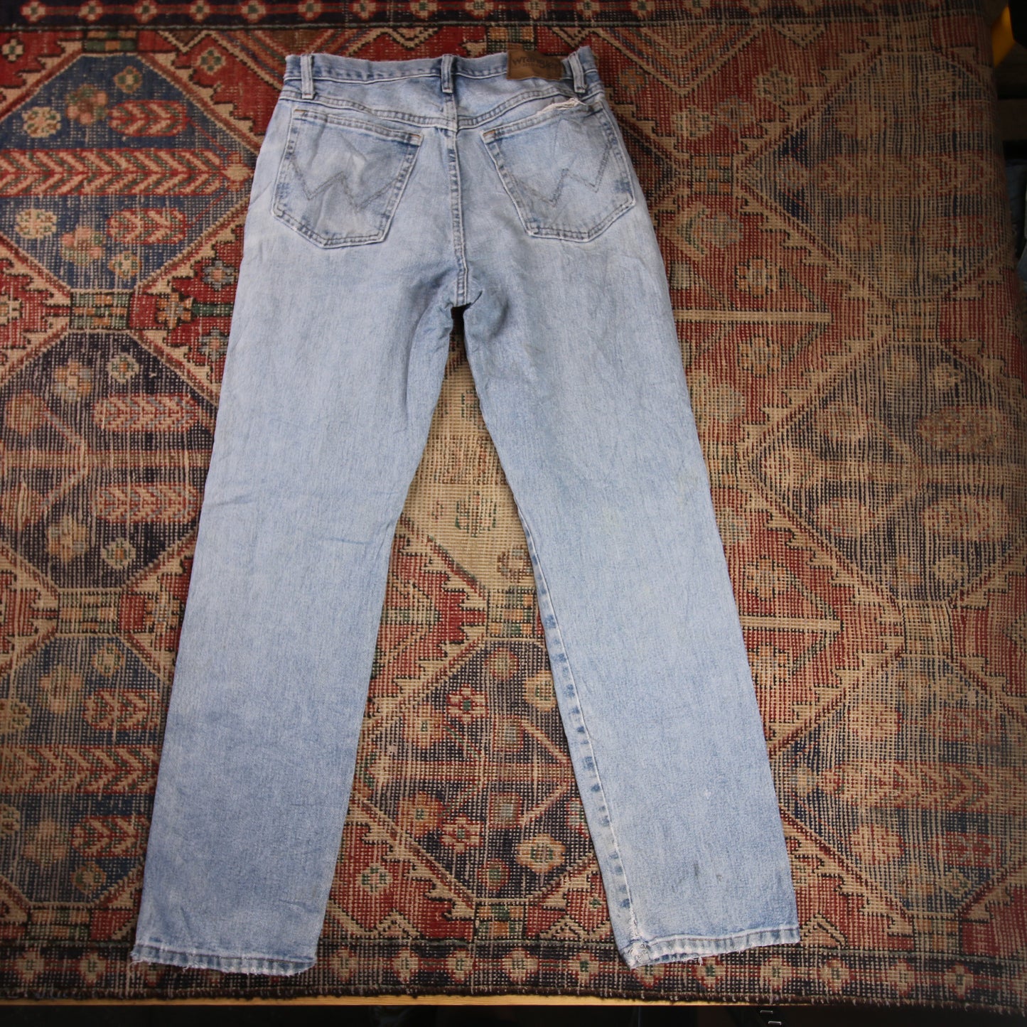 Wrangler W30 L30 Straight Leg Relaxed Fit Blue Denim Jeans