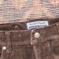 Unbranded W34 L27 Straight Leg Brown Corduroy Trousers