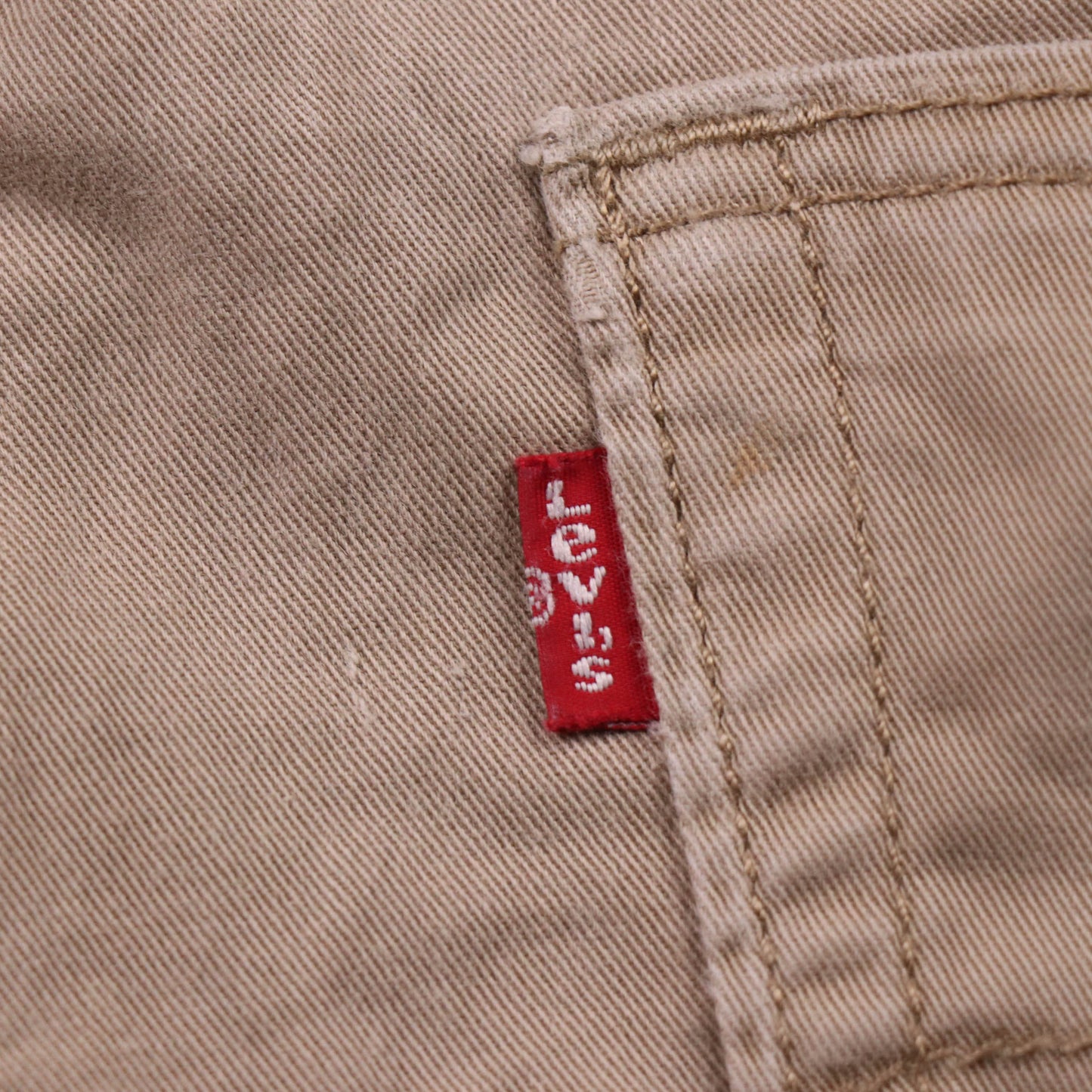 Levi's 511 Red Tab W30 L31 Slim Fit Classic Ripped Style Beige Denim Jeans