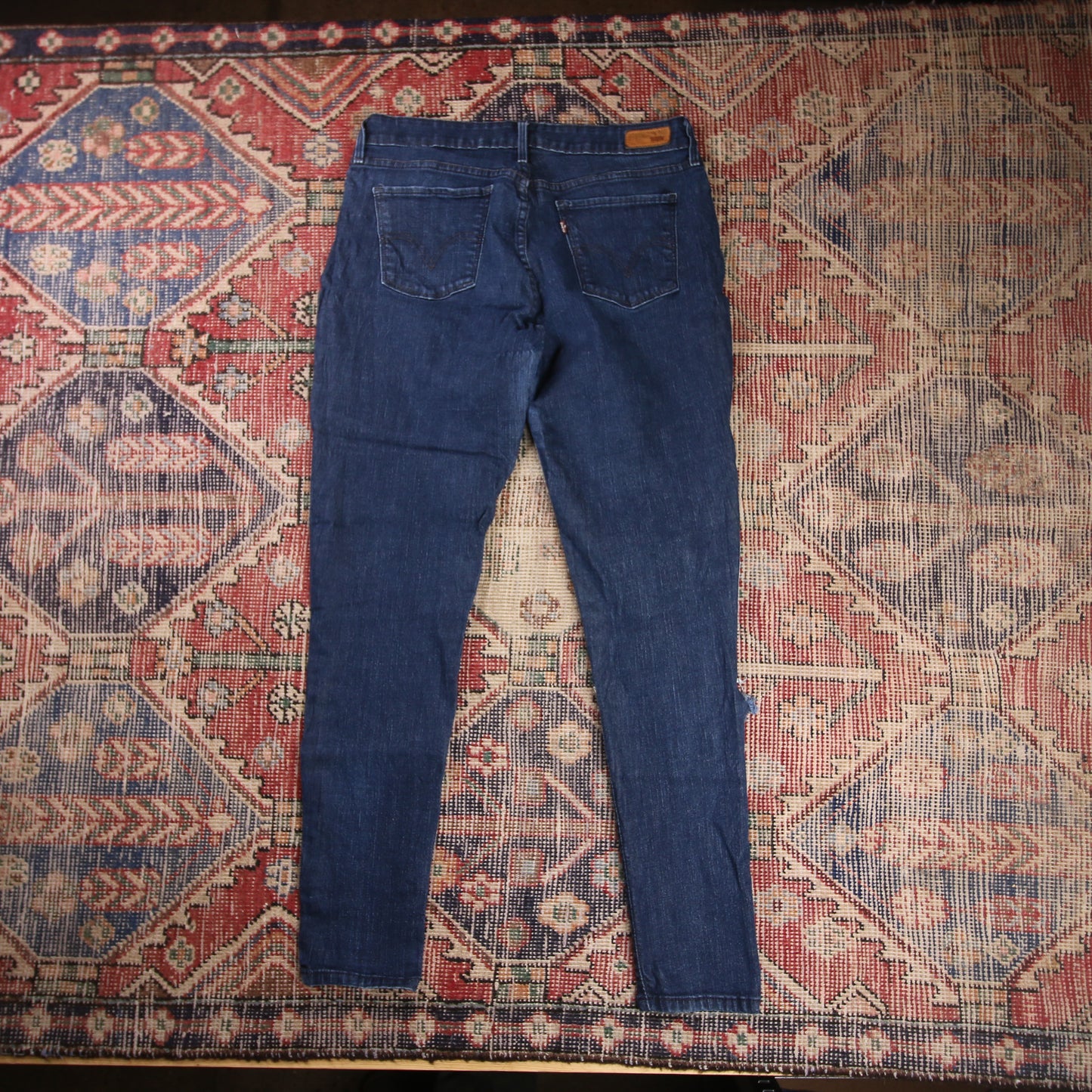Levi's W30 L30 Jegging Classic Ripped Style Blue Denim Jeans