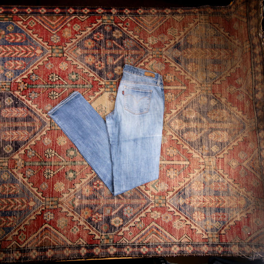 Levi's W30 L34 Skinny Classic Ripped Style Blue Denim Jeans