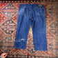 Wrangler W44 L23 Straight Leg Relaxed Fit Blue Denim Jeans