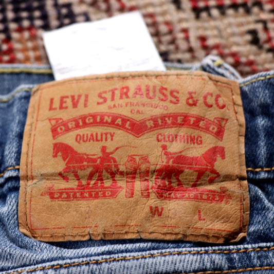 Levi's W36 L30 Straight Leg Loose Fit Blue Denim Jeans