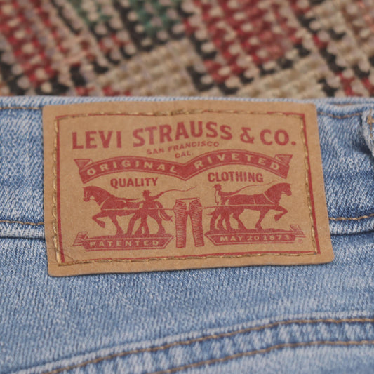Levi's 721 W26 L27 Skinny Classic Ripped Style Blue Denim Jeans