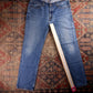 Levi's Orange Tab W38 L34 Straight Leg Classic Ripped Style Blue Denim Jeans