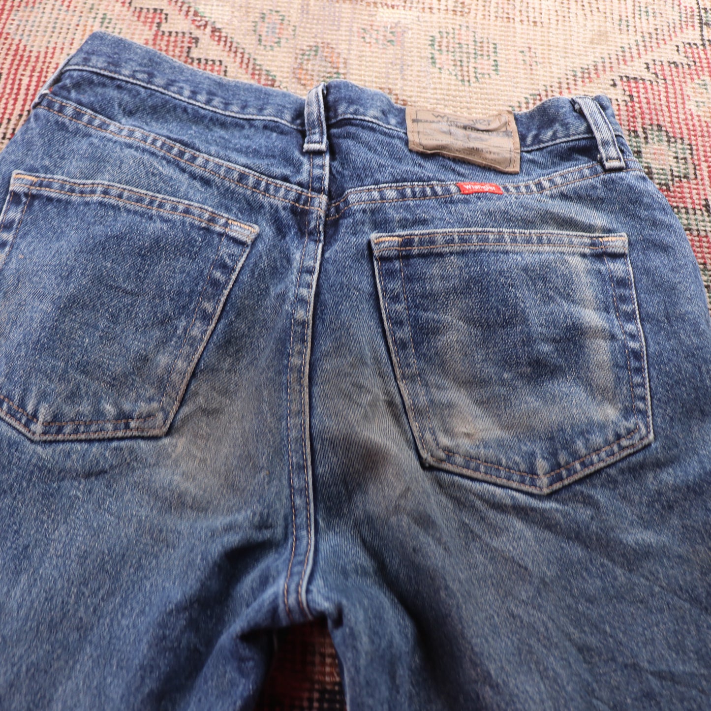 Wrangler W28 L31 Straight Leg Blue Denim Jeans