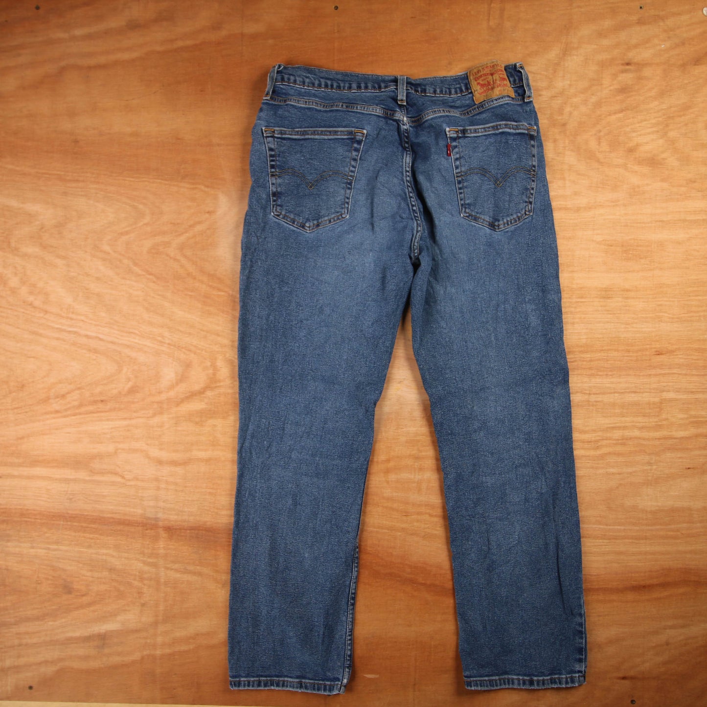 Levi's 514 Red Tab W34 L29 Straight Leg Blue Denim Jeans