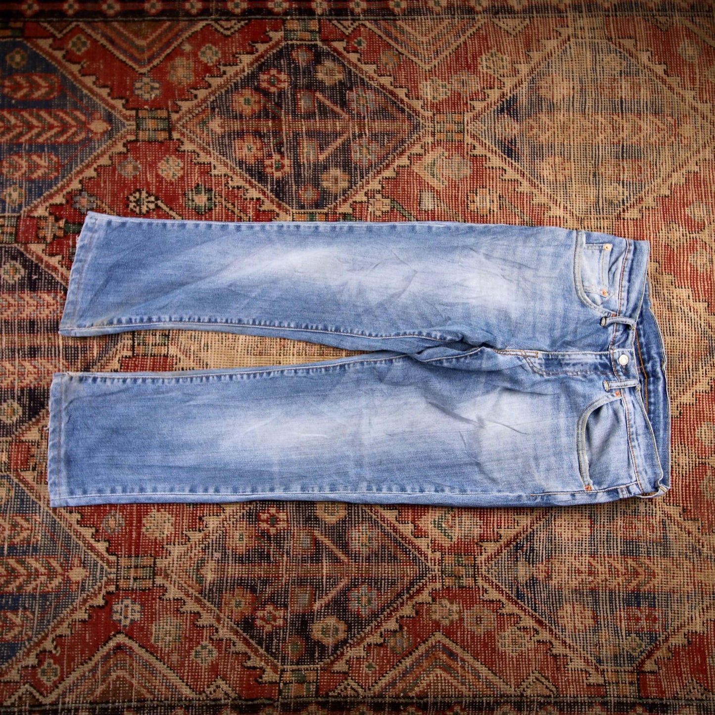 Levi's W34 L28 Straight Leg Blue Denim Jeans