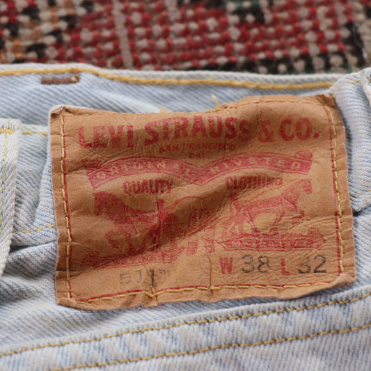 Levi's 501 Red Tab W38 L31 Original Fit Blue Denim Jeans