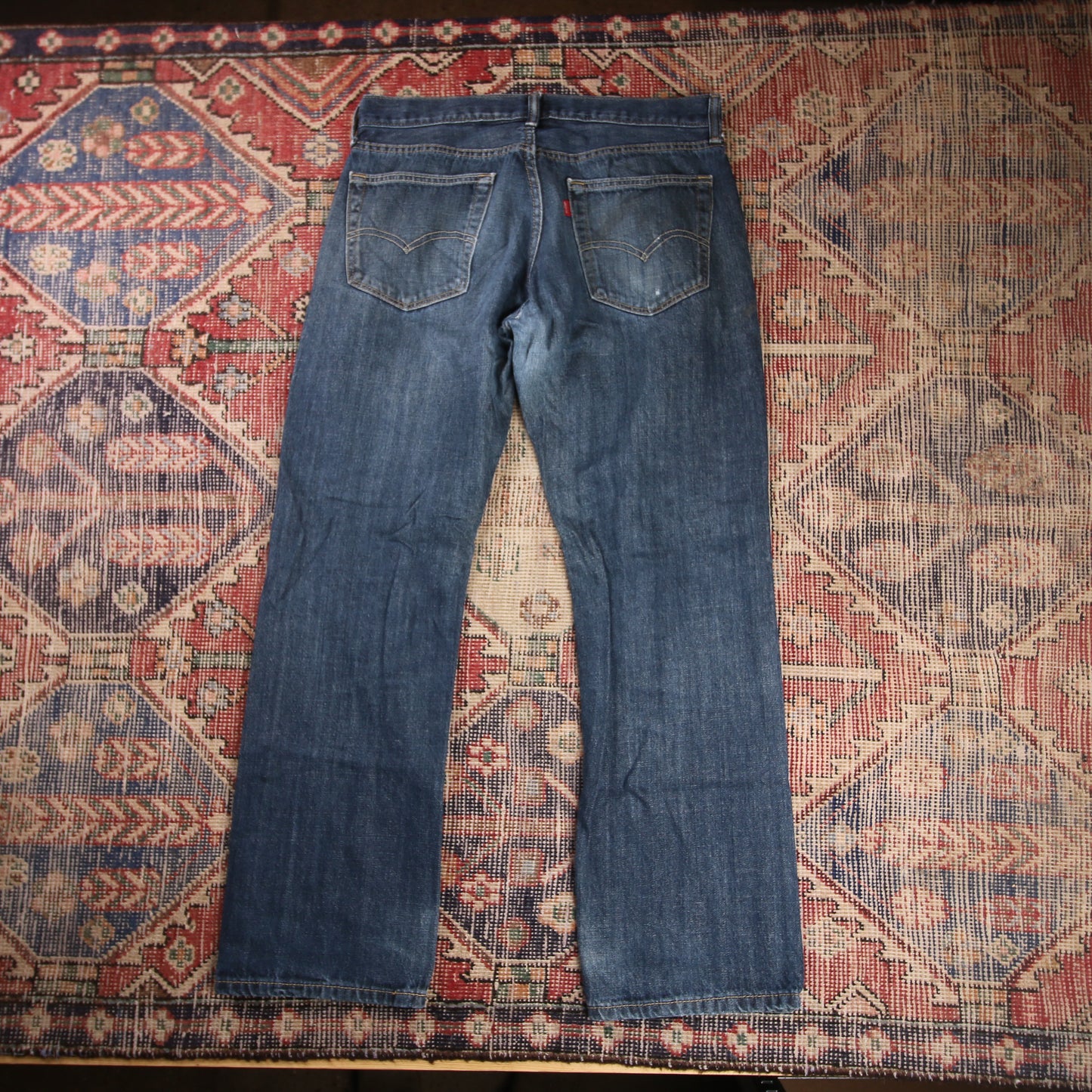 Levi's W34 L32 Straight Leg Blue Denim Jeans
