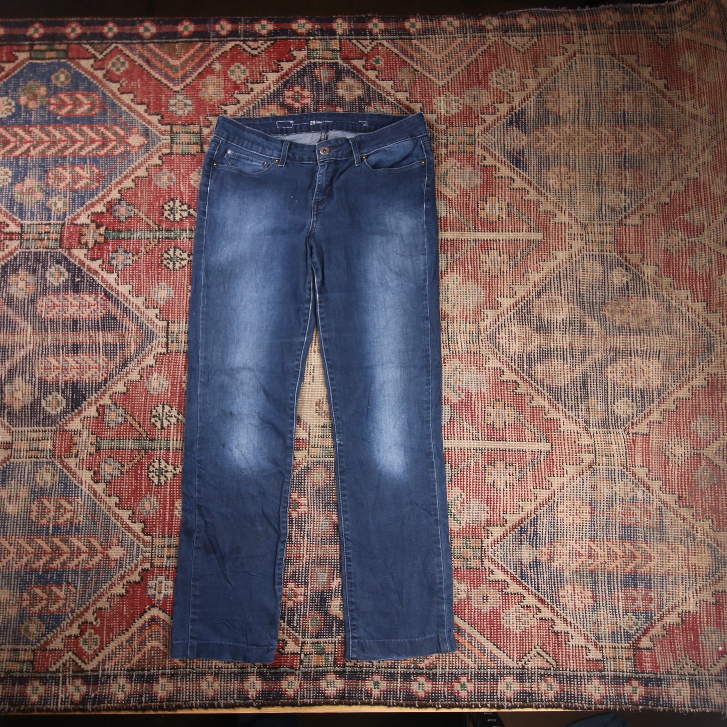 Levi's W32 L27 Straight Leg Slim Fit Blue Denim Jeans