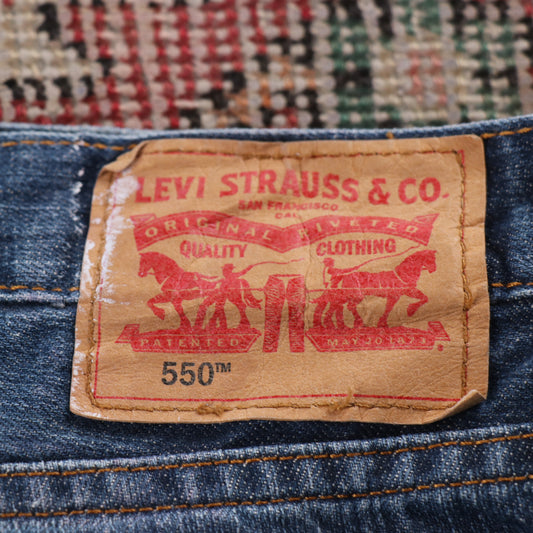 Levi's 550 Red Tab W42 L30 Tapered Leg Relaxed Fit Blue ** Denim Jeans