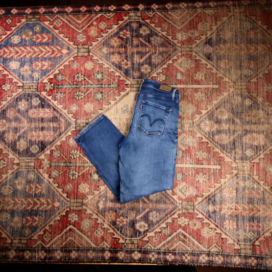 Levi's 512 W28 L26 Tapered Leg Slim Fit Blue Denim Jeans