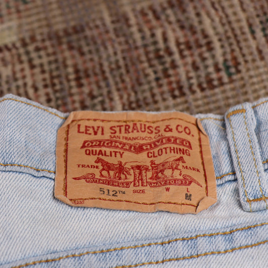 Levi's 512 W28 L30 Tapered Leg Slim Fit Blue Denim Jeans