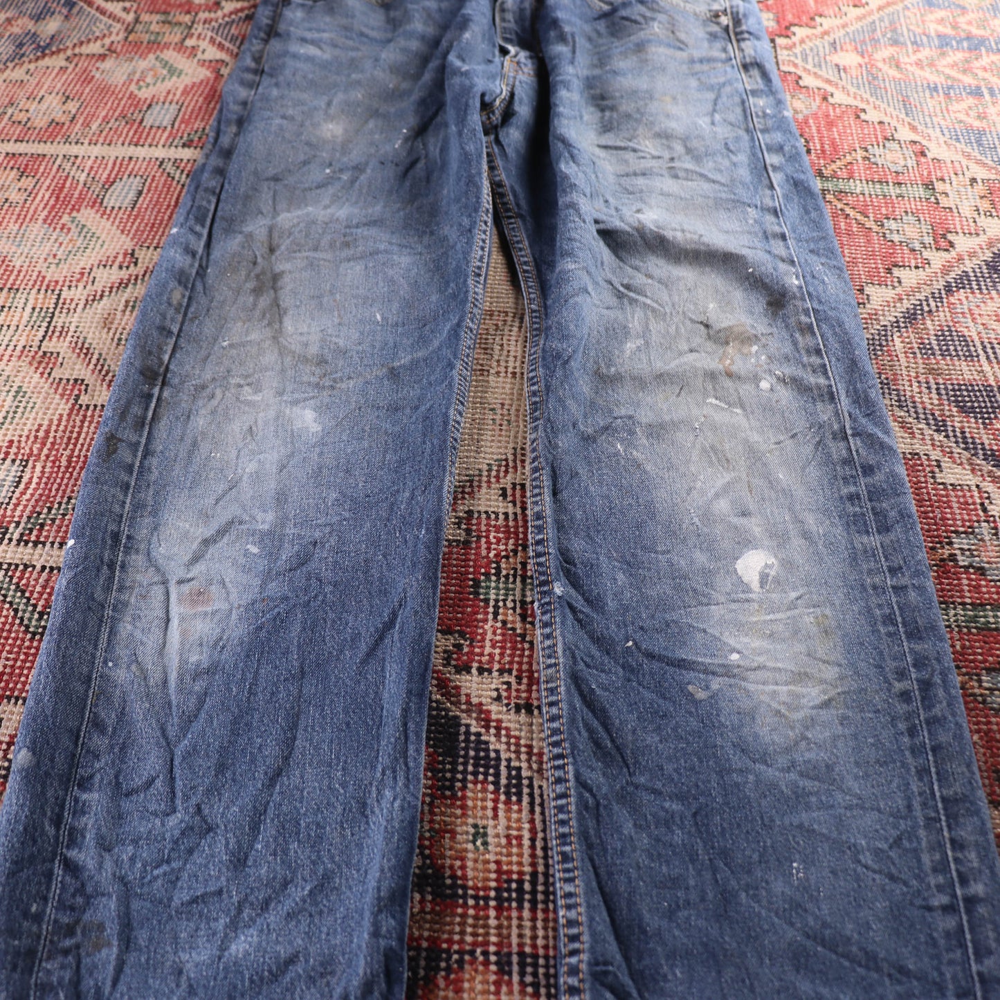 Levi's 505 Red Tab W30 L32 Straight Leg Regular Fit Blue Denim Jeans