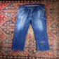 Wrangler W44 L23 Straight Leg Relaxed Fit Blue Denim Jeans