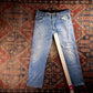 Wrangler W36 L28 Straight Leg Classic Ripped Style Blue Denim Jeans