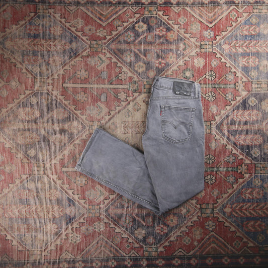 Levi's 514 W34 L30 Straight Leg Grey Denim Jeans