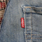 Levi's W24 L27 Skinny Classic Ripped Style Blue Denim Jeans