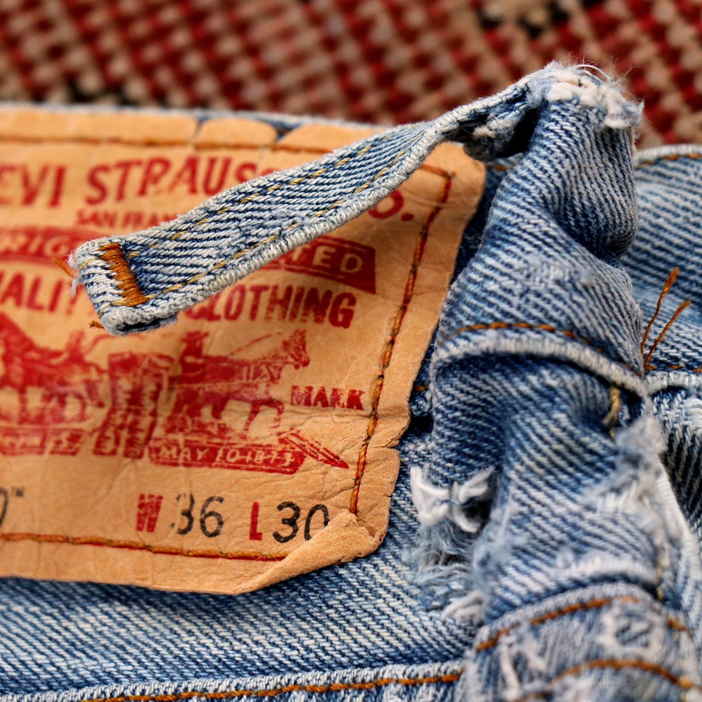 Levi's 550 W36 L28 Tapered Leg Relaxed Fit Blue Denim Jeans