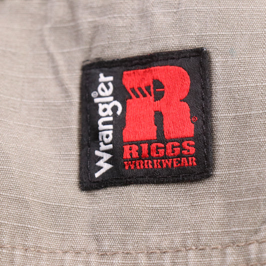 Wrangler Double Knee W38 L32 Cargo Beige Denim Trousers