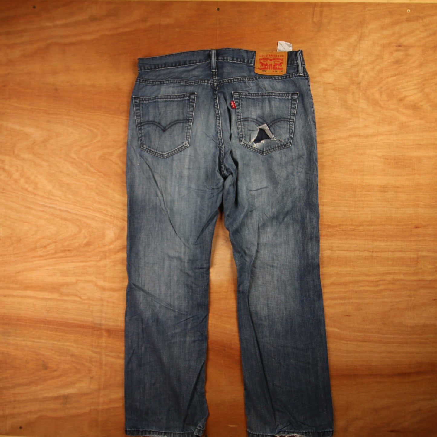 Levi's 539 Red Tab W34 L29 Straight Leg Blue Denim Jeans