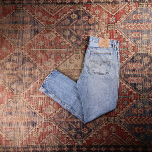 Levi's 501 Red Tab W36 L31 Original Fit Classic Ripped Style Blue Denim Jeans