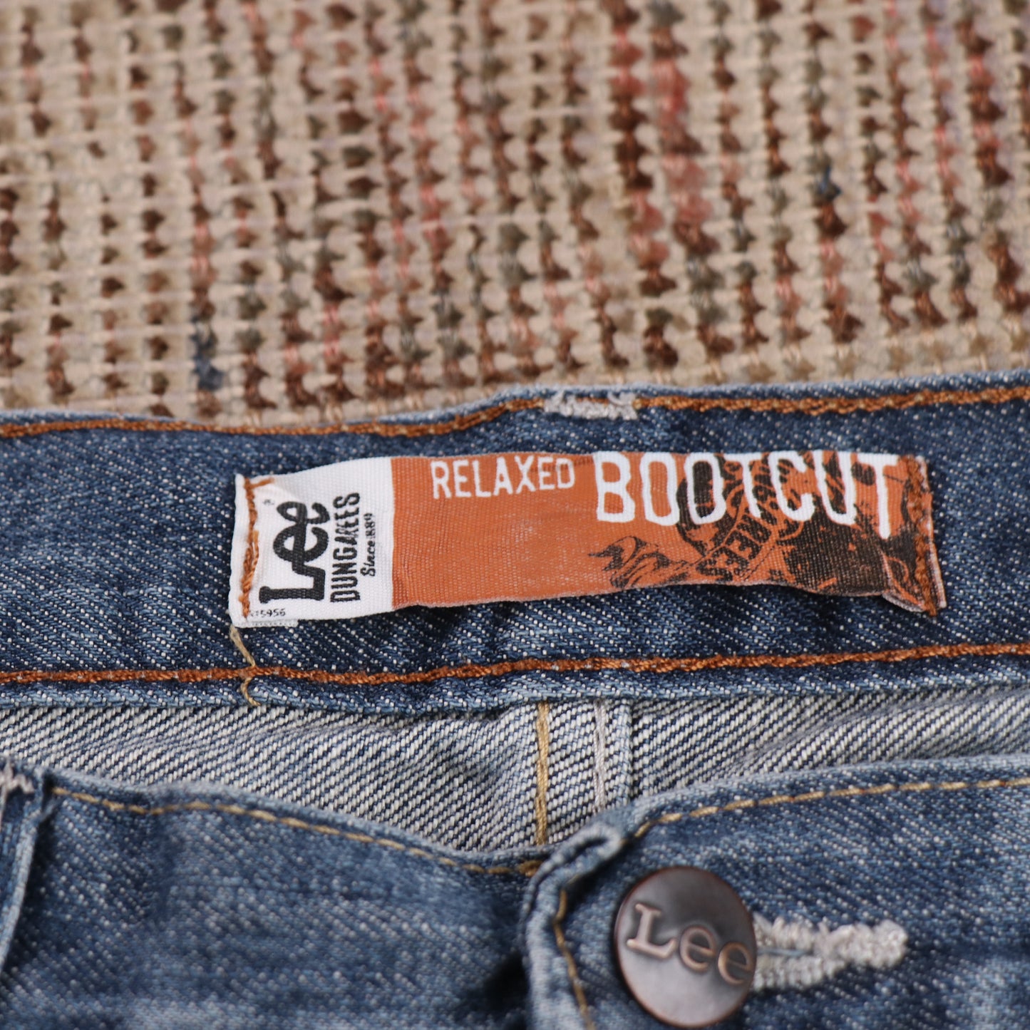 Lee W34 L33 Straight Leg Loose Fit Blue Denim Jeans