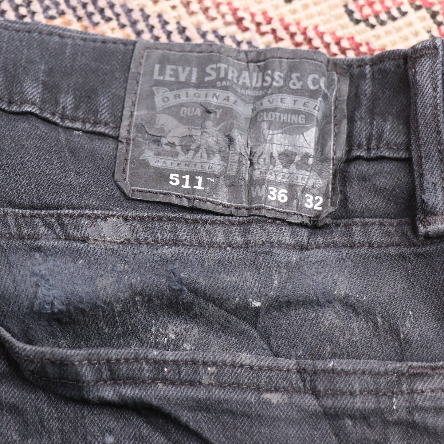 Levi's 511 W36 L28 Slim Fit Black Denim Jeans