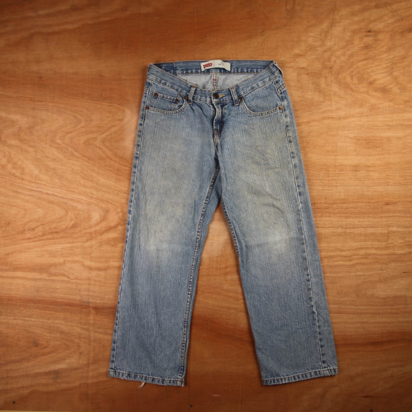 Levi's 550 Red Tab W30 L25 Tapered Leg Relaxed Fit Blue Denim Jeans