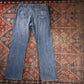 Wrangler W36 L32 Straight Leg Relaxed Fit Blue Denim Jeans