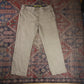 Lee W36 L27 Straight Leg Regular Fit Beige Denim Trousers