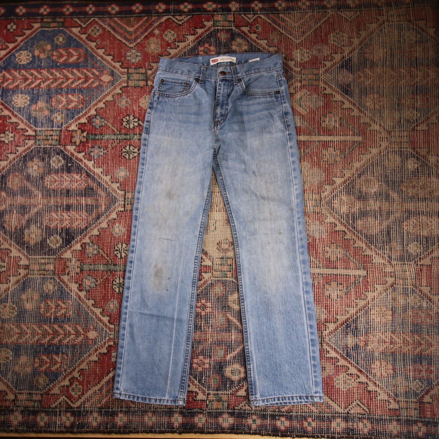Levi's 505 W28 L27 Straight Leg Regular Fit Blue Denim Jeans