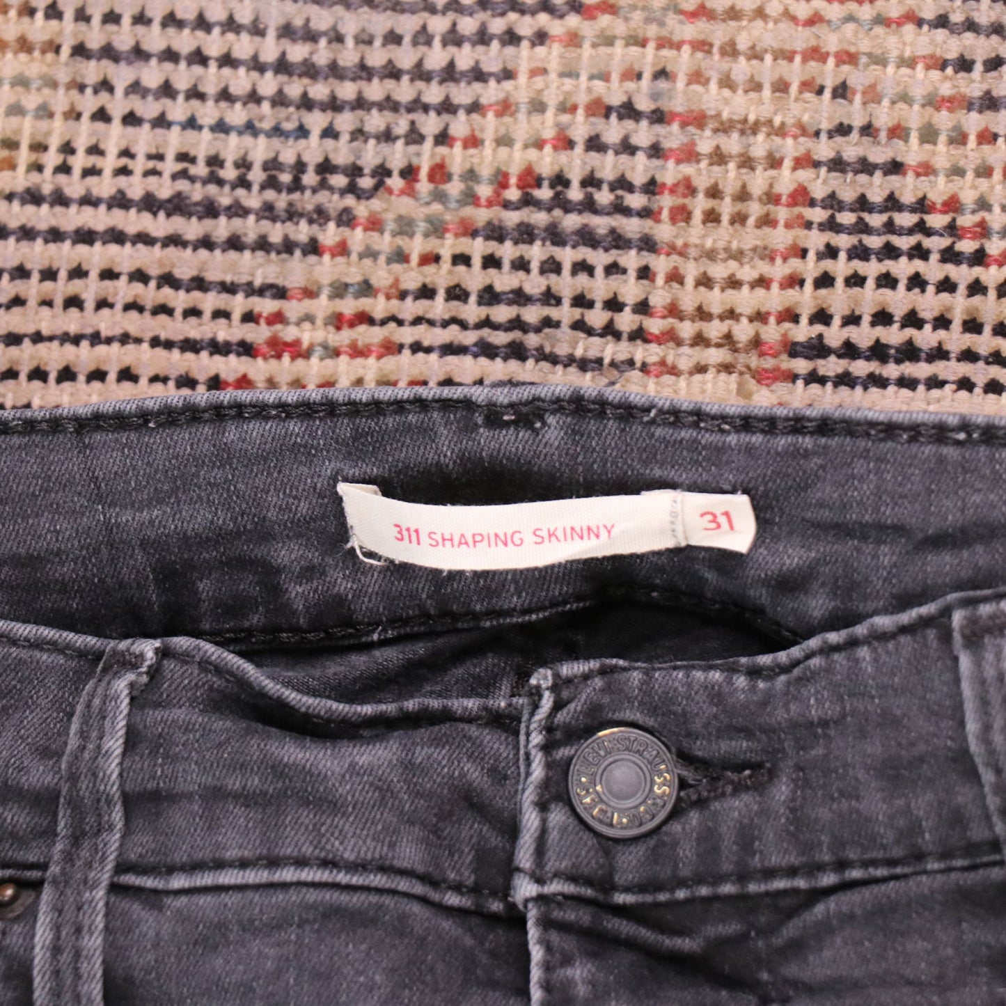 Levi's W32 L29 Skinny Black Denim Jeans