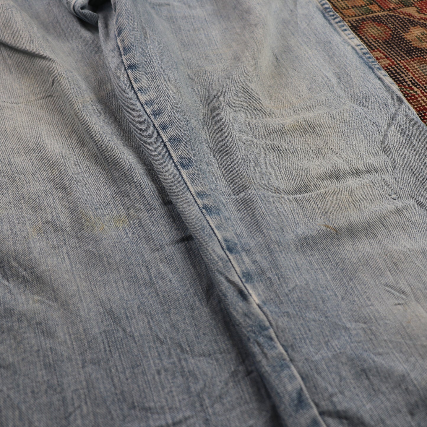 Wrangler W34 L35 Straight Leg Relaxed Fit Blue Denim Jeans