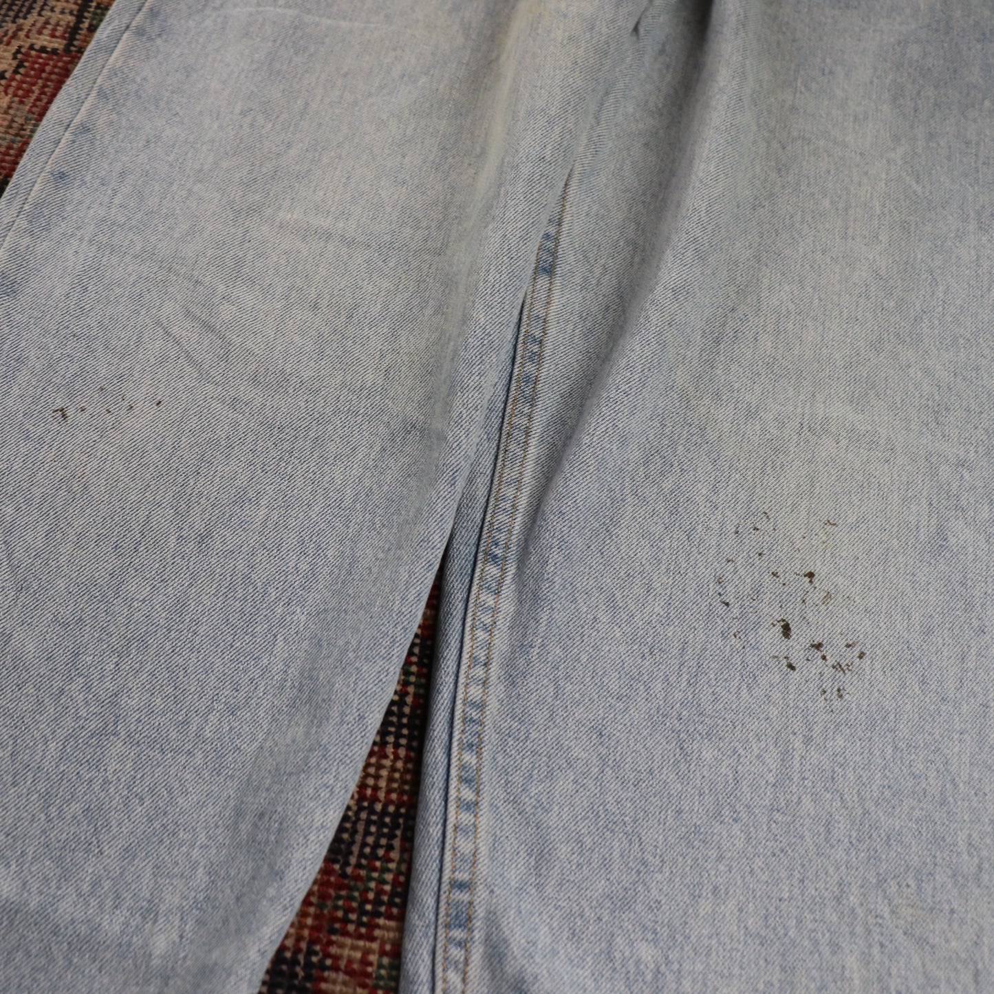 Lee W38 L30 Tapered Leg Loose Fit Blue Denim Jeans